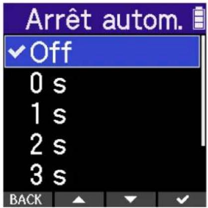 ZOOM H2 Essential - Arrêt automatique de l'enregistrement (Arrêt autom.) - 4