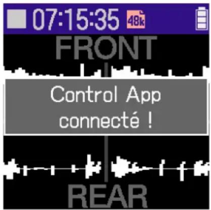 ZOOM H2 Essential - Lancez l'appli ZOOM Handy Control &amp; Sync sur le smartphone ou la tablette. Suivez ensuite les procédures de connexion depuis l'appli. - 1