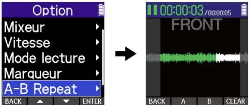 ZOOM H2 Essential - Lecture en boucle d'un intervalle (répétition A-B) - 1