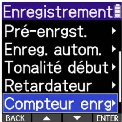 ZOOM H2 Essential - Réglage de l'affichage de durée d'enregistrement - 2