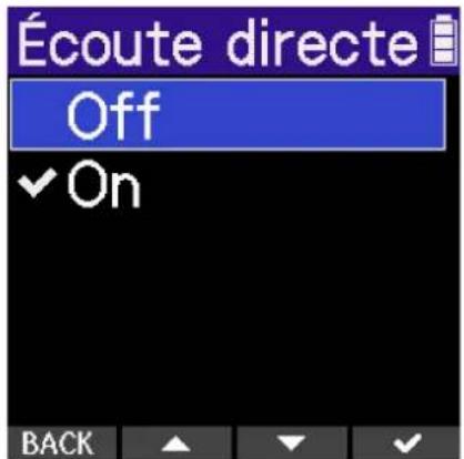 ZOOM H2 Essential - Activation de l'écoute directe - 1