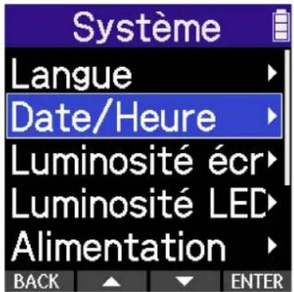 ZOOM H2 Essential - Réglage de la date et de l'heure - 2