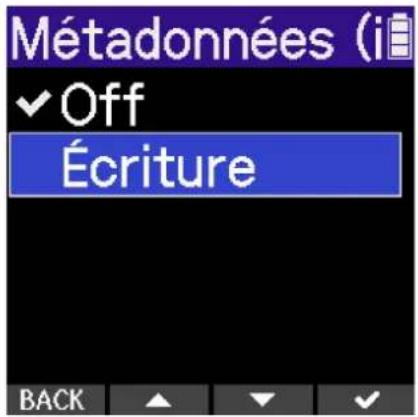ZOOM H2 Essential - Écriture de métadonnées (blocs iXML) dans les fichiers d'enregistrement - 3