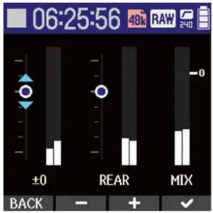 ZOOM H2 Essential - Réglage du mixage d'écoute de contrôle des entrées micro - 3