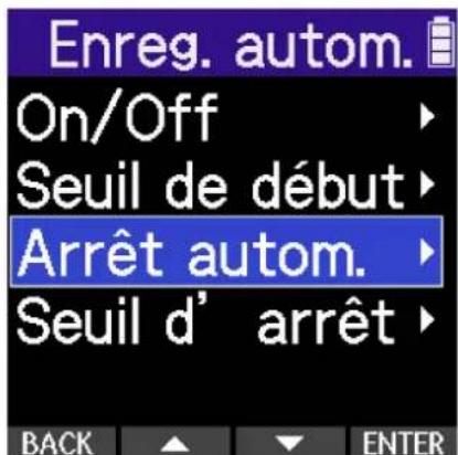 ZOOM H2 Essential - Arrêt automatique de l'enregistrement (Arrêt autom.) - 3