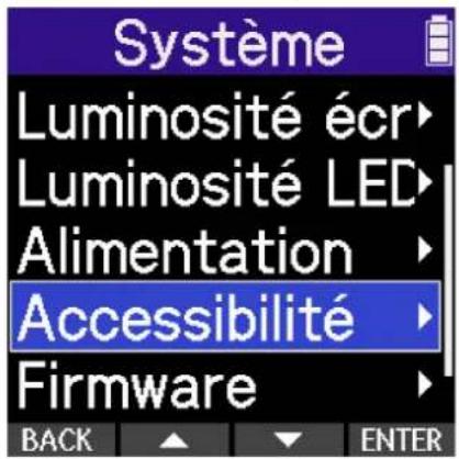 ZOOM H2 Essential - Réglage du guide sonore (accessibilité) - 2