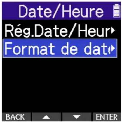 ZOOM H2 Essential - Réglage du format de date - 3