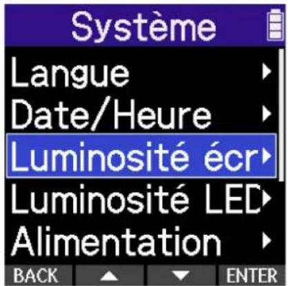 ZOOM H2 Essential - Réglage de la luminosité d'écran - 2
