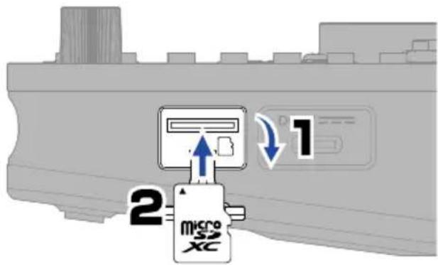 ZOOM LiveTrak L6 - Insertion de cartes microSD - 1