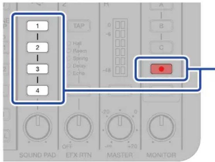 ZOOM LiveTrak L6 - Enregistrement de sons dans les pads de son - 1