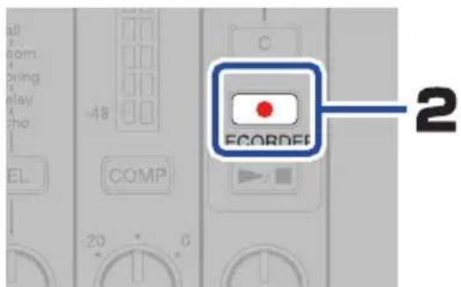 ZOOM LiveTrak L6 - Lancement et arrêt de l'enregistrement - 2