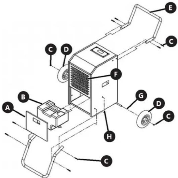 MSW DEH1080C - Zusammenbau des Geräts - 1