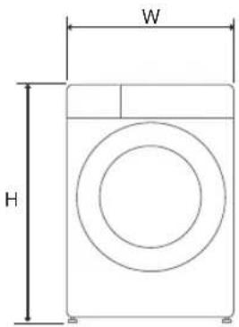 LG F4DR7006S1W - Dimensions (mm) - 1