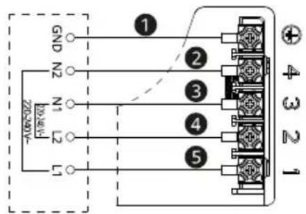 GND N2 N1 L2 L1 ① ② ③ ④ ⑤ 4 3 2 1