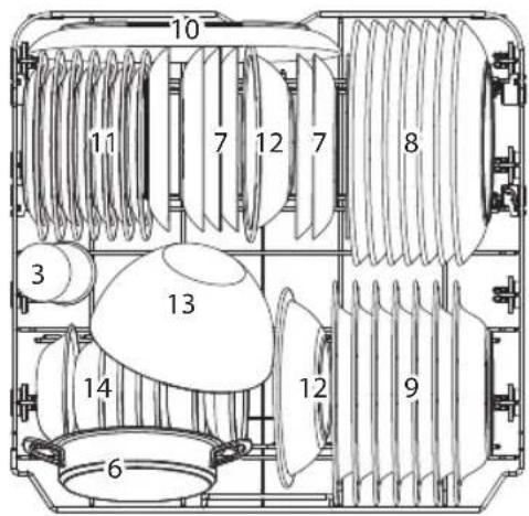 Koenic KDW 6041-1 C BU - Regolazione del cestello superiore - 1