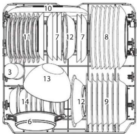 Koenic KDW 6041-1 C BU - Adjusting the upper basket - 1