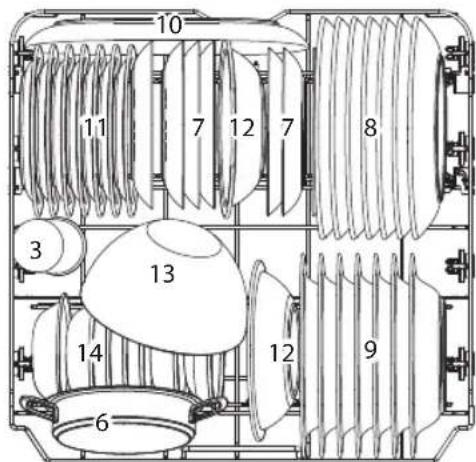 Koenic KDW 6051 B FI - Adjusting the upper basket - 1