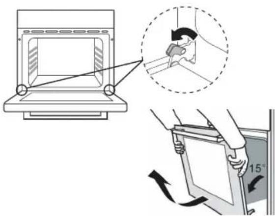 Koenic KBO 331 M A - Removing the door for easier cleaning - 1