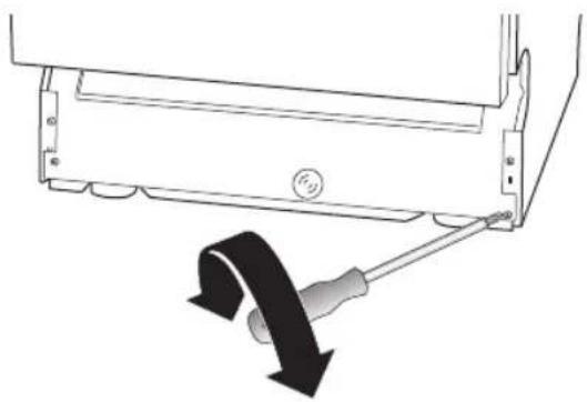 Koenic KDW 6031 B BI - Adjusting the movement of the door - 1