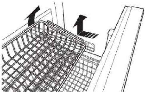 Monogram ZIC360NVLH - Para retirar la canasta superior del freezer: - 1