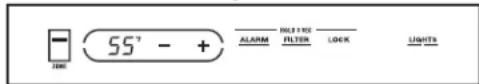 - 55° - + JIME ALARM FILTER LOCK LIGHTS