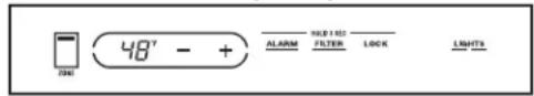 48' - + ALARM FILTER LOCK LIGHTS