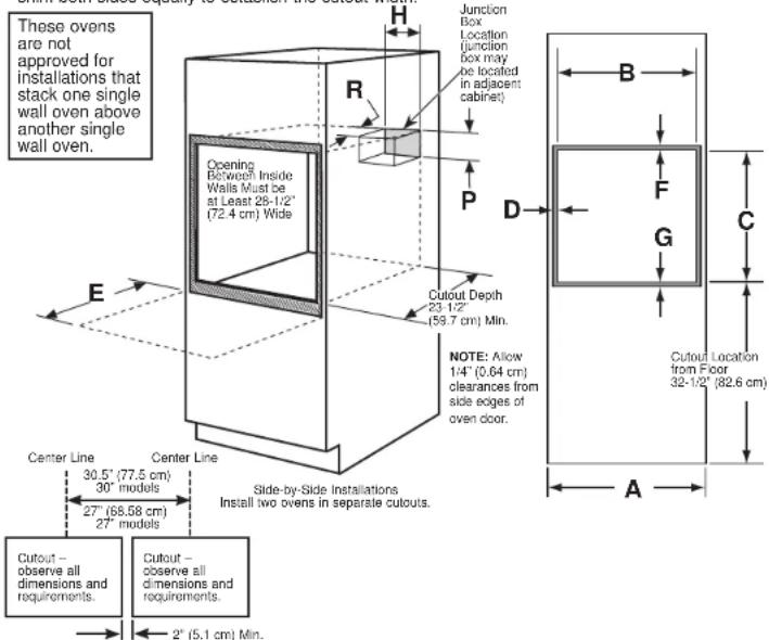 Monogram ZKS90DSSNSS - A CUTOUT FOR SINGLE OVENS IN WALL CABINET - 1