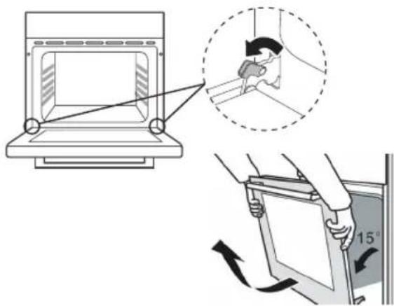 Koenic KBC 2331 A - Removing the door for easier cleaning - 1