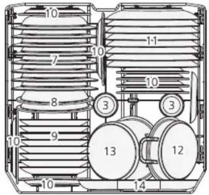 Koenic KDW 6051 A FI - Adjusting the upper basket - 2