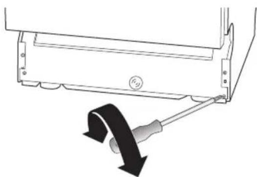 Koenic KDW 6031-1 C BI - Adjusting the movement of the door - 1