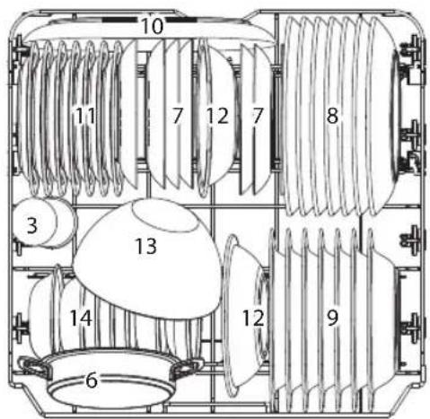 Koenic KDW 6031-1 C BI - Adjusting the upper basket - 1