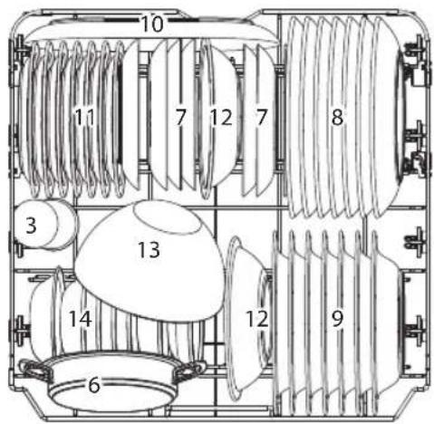 Koenic KDW 6031-1 C BI - Ajuster le panier du haut - 1