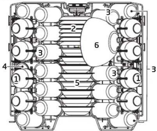 Koenic KDW 6041 A BU - Regolazione del cestello superiore - 1