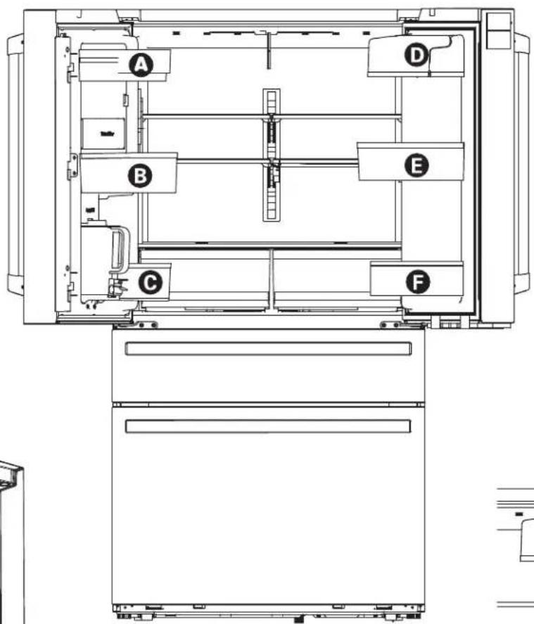 Café CAE28DM5TS5 - INSTALLATION DU RÉFRIGÉRATEUR (suite) - 1
