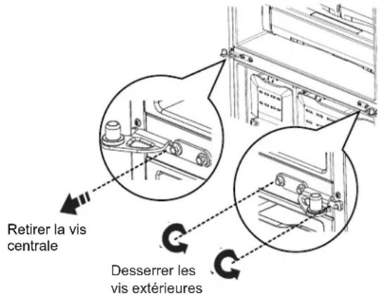 Café CAE28DM5TS5 - RETIRER LA CHARNIÈRE CENTRALE (si nécessaire) - 1