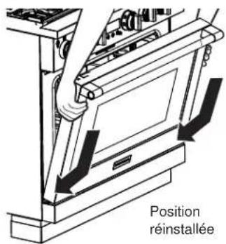 Café C2Y366P2TS1 - Pour réinstaller la porte : - 1