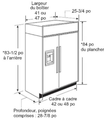 Café CSB42WP2NS1 - DIMENSIONS ET DÉGAGEMENTS - 1