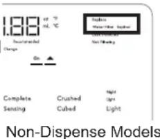 Café CSB42WP2NS1 - When to replace the filter on models with a replacement indicator light - 1
