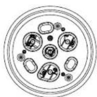 Café C2Y366P4TW2 - To replace the burner parts for the Inspiral and round burner: - 1