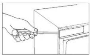 Café CCP06DP4PW2 - INVERSION DU SENS D'OUVERTURE DE PORTE - MODÈLES AVEC POIGNÉE CAFÉ - CCP06DP\*\*\*\* - 1