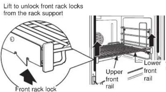 Café C2Y486P3TD1 - To remove a rack: - 1