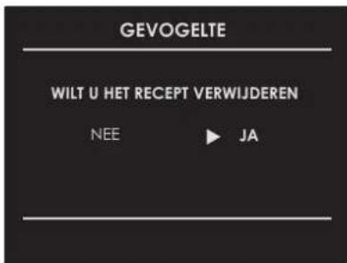 Fulgor Milano FCSO 6023 TEM BK - Een aangepast recept verwijderen: - 1