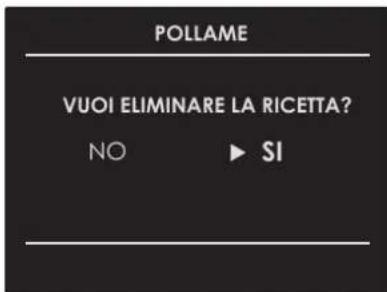 Fulgor Milano FCSO 6023 TEM BK - Cancellare una ricetta personalizzata: - 1
