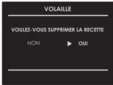 Fulgor Milano FCSO 6023 TEM BK - Supprimer une recette personnalisée : - 1