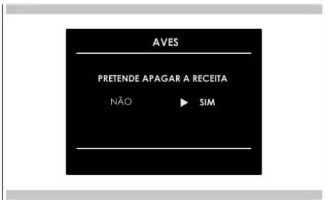 Fulgor Milano FCSO 6023 TEM X - Eliminar uma receita personalizada: - 1