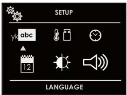 SETUP yk abc 12 LANGUAGE