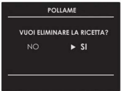 Fulgor Milano FCSO 6023 TEM X - Cancellare una ricetta personalizzata: - 1