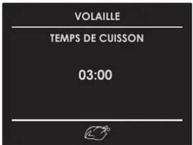 VOLAILLE TEMPS DE CUISSON 03:00