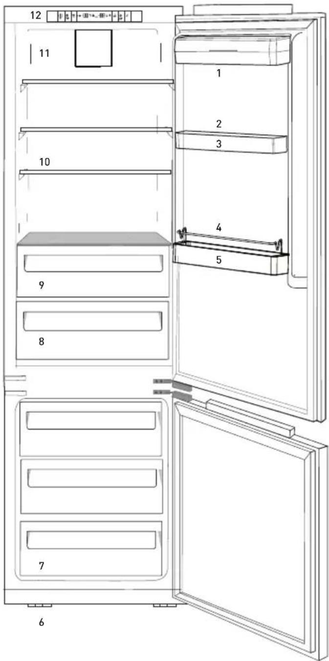 GRUNDIG GKNI 25752 FN - Frigider - 1