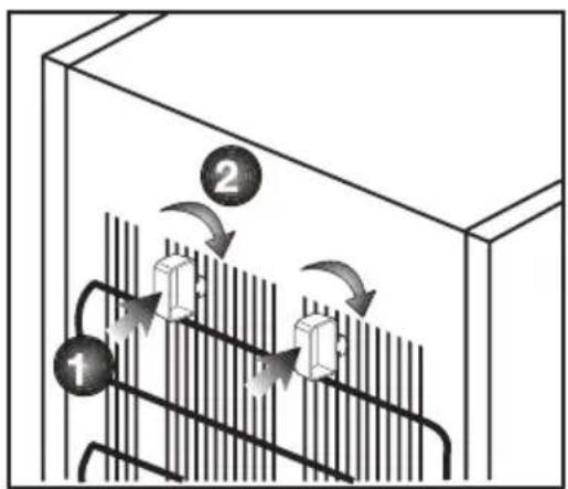 GRUNDIG GKNI 25752 FN - Installing the plastic wedges - 1